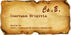 Csernyus Brigitta névjegykártya