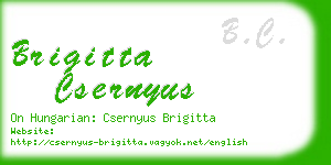 brigitta csernyus business card